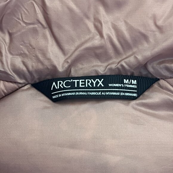 Arc'teryx women's Thorium AR Hoody down puffer jacket coat medium pink mauve - Picture 11 of 13